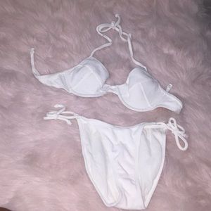 White bikini set